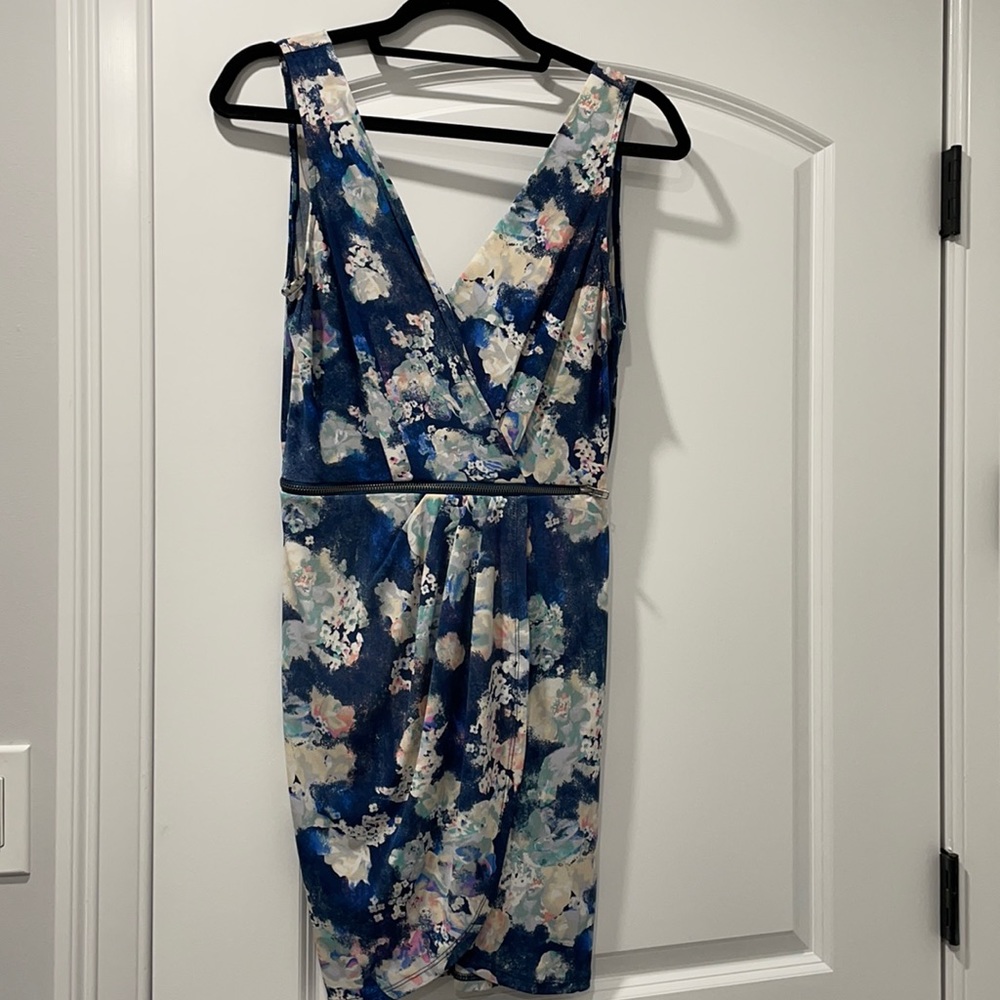 Blue floral dress